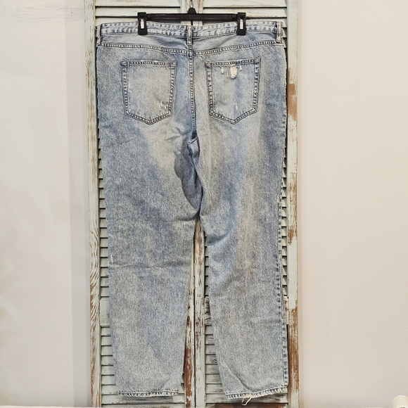 NOVA MEN CASUAL DISTRESSED DENIM JEANS Size 40x32 Blue Western Grunge Normcore - Picture 4 of 6